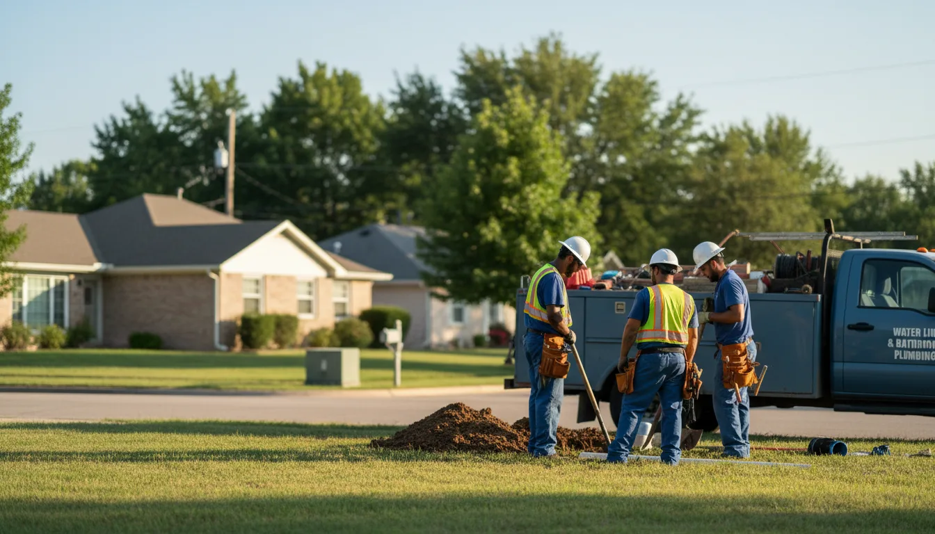 Residential water line and bathroom plumbing service in Brownville, NE